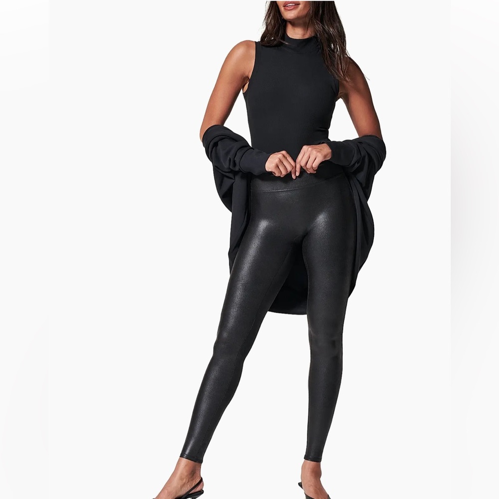 SPANX FAUX LEATHER LEGGINGS